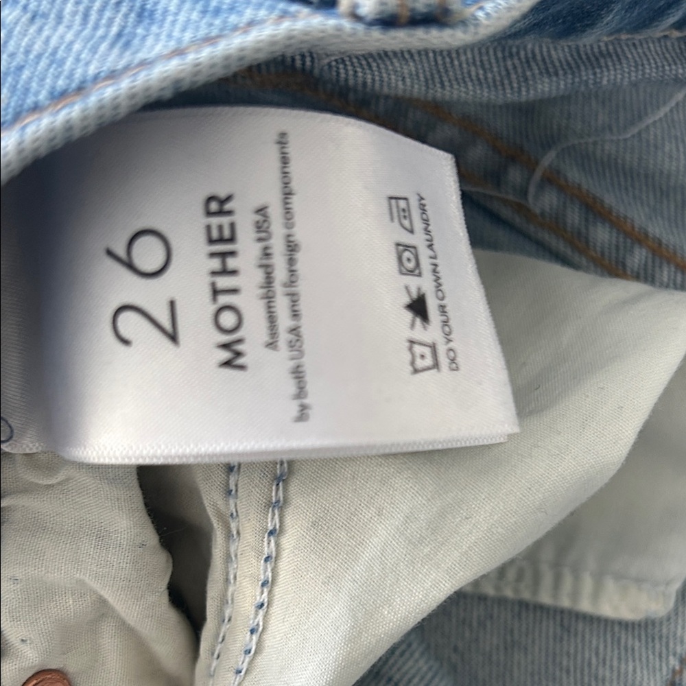 MOTHER Light Blue Straight Leg Jeans - Picture 8 of 10